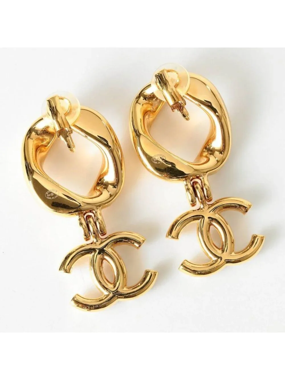 Chanel Faux Pearl Earrings